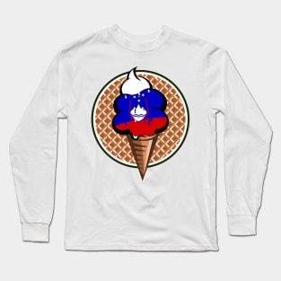 Slovenian flag ice cream Long Sleeve T-Shirt